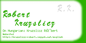 robert kruzslicz business card